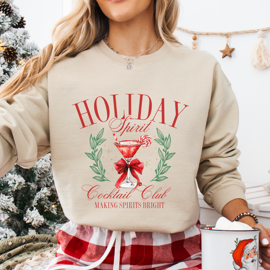 HOLIDAY SPIRIT COCKTAIL CREWNECK