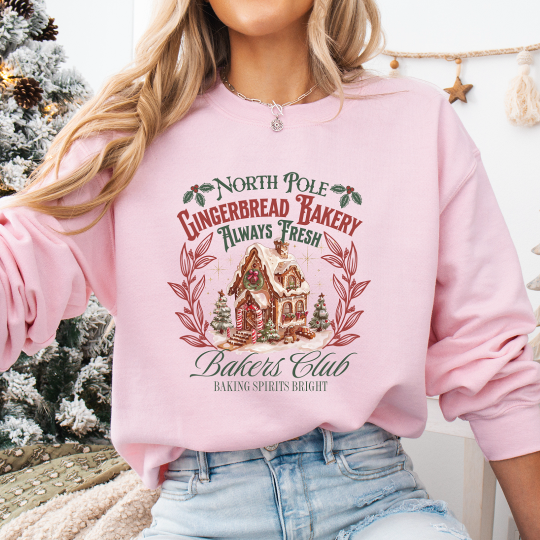 CHRISTMAS GINGERBREAD BAKERY CREWNECK