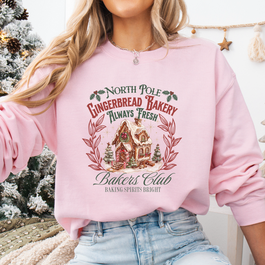 CHRISTMAS GINGERBREAD BAKERY CREWNECK